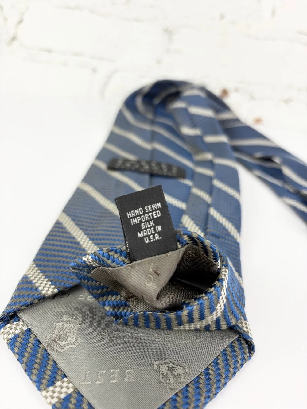 Robert Talbott Blue Striped Handsewn Silk Best Of Class Blue Mens Necktie